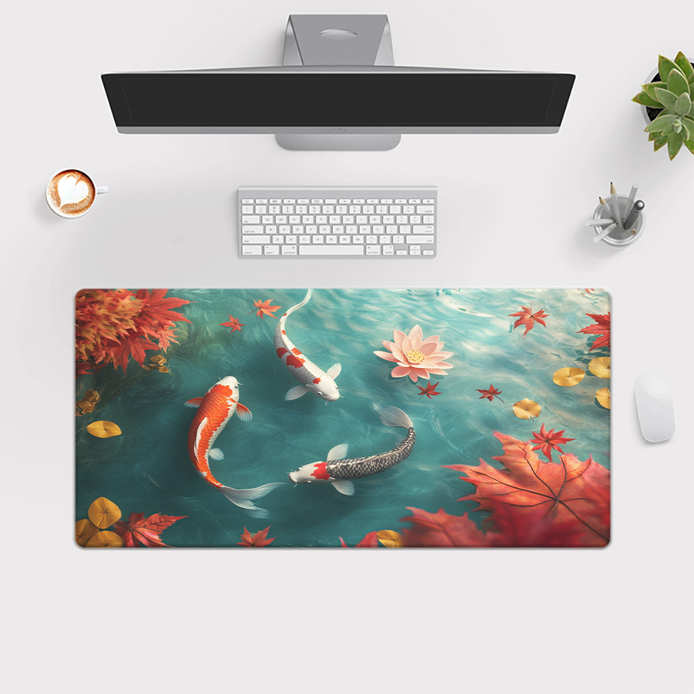 Zen Koi Fish Iron Art Desk Mat - огляд і ціна Zen Gaming Accessories