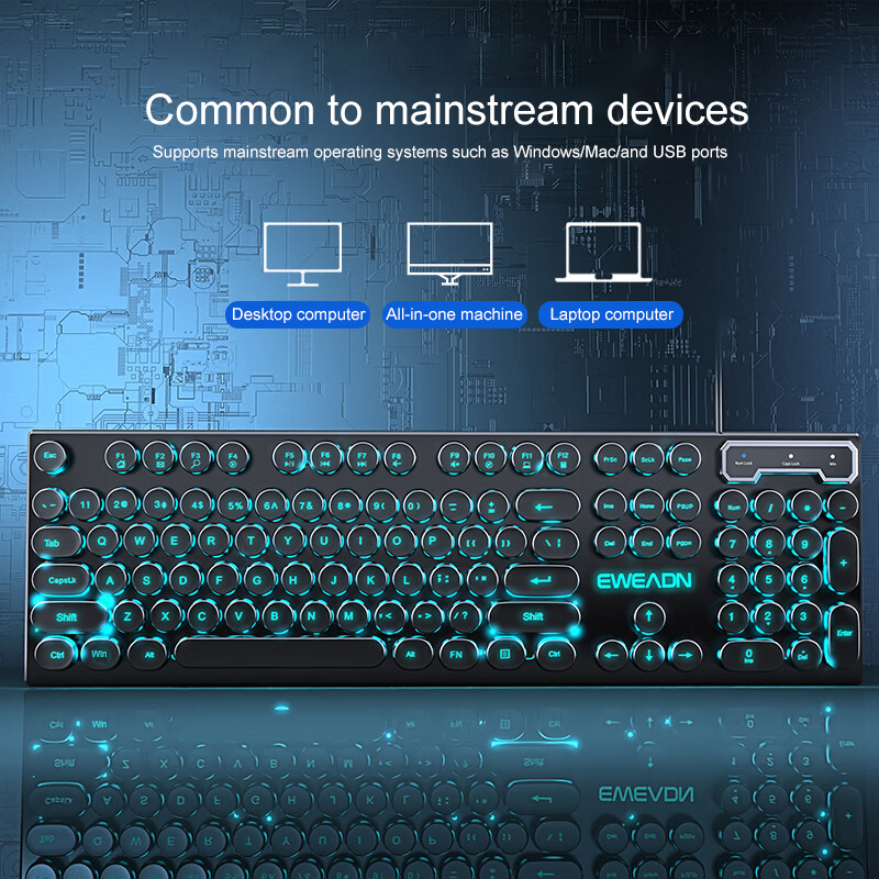 EWEADN Typewriter Gaming Keybo - огляд і ціна Gaming Accessories Keyboards