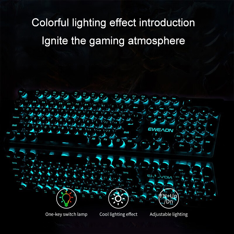EWEADN Typewriter Gaming Keybo - огляд і ціна Gaming Accessories Keyboards